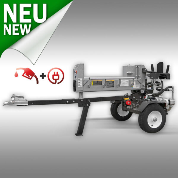 Holzspalter Jansen HS-20DS63K Benzin+Elektromotor, 20 t, 63 cm, Doppelspalter