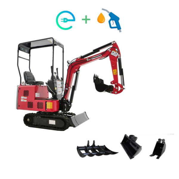 HZC Power Minibagger EBKB810K, Benzin, Elektro